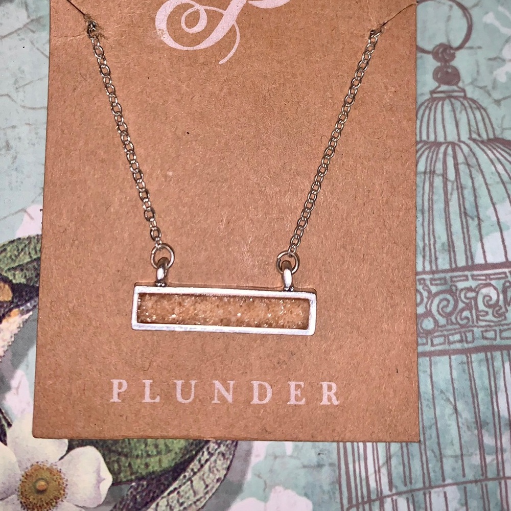 Silver bar necklace